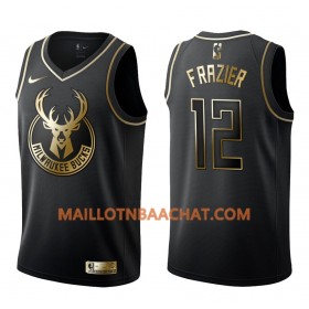 Maillot NBA Milwaukee Bucks Tim Frazier 12 Nike Noir Golden Edition Swingman - Homme